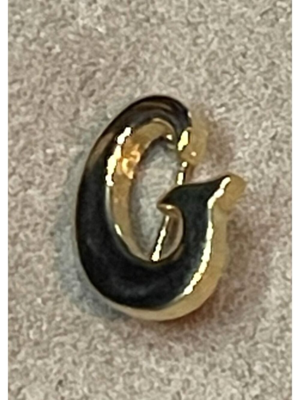Vtg 70s Sarah Coventry Letter G Brooch Pin Gold Tone Puffed Monogram Initial